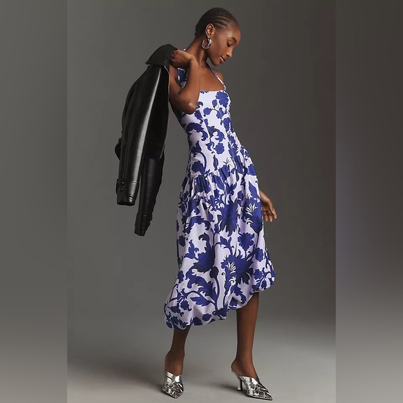 Anthropologie Maeve Halter Bubble Midi Dress - Picture 1 of 16